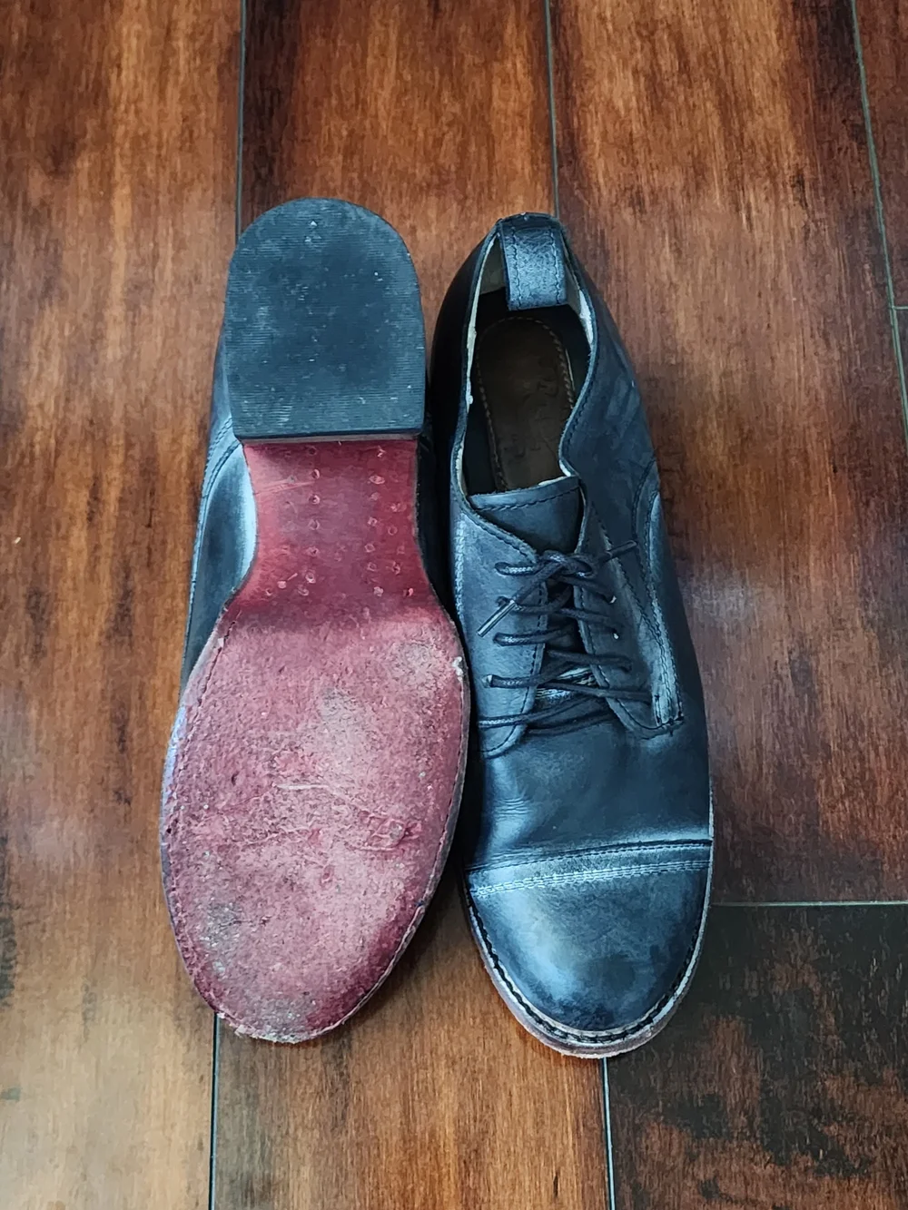 Freebird by Steven Mabel Black Leather Lace Up Oxford Shoes Size 10